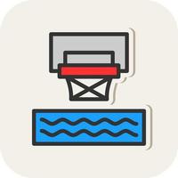 Wasser-Basketball-Vektor-Icon-Design vektor