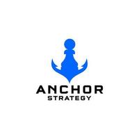 Anker Strategie Logo Design Vektor