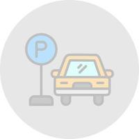 bil parkering vektor ikon design
