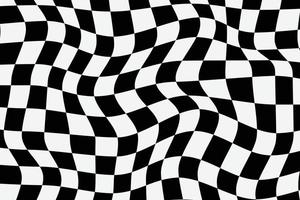 kreativ svart vit Chekered styrelse Vinka mönster. vektor