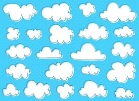 Hand gezeichnete Wolken Vektor Design Illustration