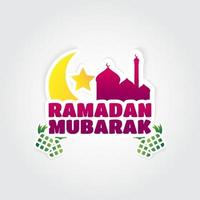 ramadan mubarak hälsning illustration med Ketupat vektor