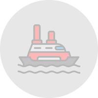 Kreuzfahrtschiff-Vektor-Icon-Design vektor