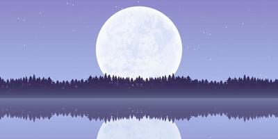 Mond Natur Landschaft Hintergrund Vektor Design Illustration