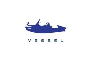 frakt fartyg logotyp med modern begrepp vektor