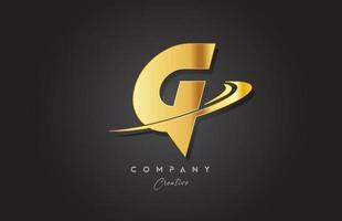 G golden Alphabet Brief Logo Symbol Design. Vorlage zum Geschäft und Unternehmen mit rauschen vektor