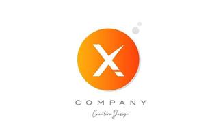 x Orange Kugel Alphabet Brief Logo Symbol Design mit Punkt. kreativ Vorlage zum Unternehmen und Geschäft vektor