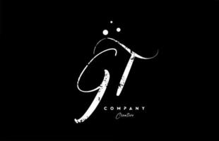 Jahrgang gt Alphabet Brief Logo Symbol Kombination Design mit Punkte. kreativ Hand geschrieben Vorlage zum Unternehmen vektor