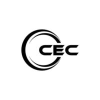 CEC-Brief-Logo-Design in Abbildung. Vektorlogo, Kalligrafie-Designs für Logo, Poster, Einladung usw. vektor