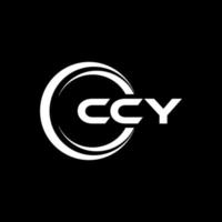 ccy brev logotyp design i illustration. vektor logotyp, kalligrafi mönster för logotyp, affisch, inbjudan, etc.