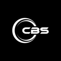 cbs brev logotyp design i illustration. vektor logotyp, kalligrafi mönster för logotyp, affisch, inbjudan, etc.