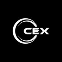 cex brev logotyp design i illustration. vektor logotyp, kalligrafi mönster för logotyp, affisch, inbjudan, etc.