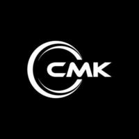 cmk brev logotyp design i illustration. vektor logotyp, kalligrafi mönster för logotyp, affisch, inbjudan, etc.