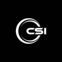 csi-brief-logo-design in der illustration. Vektorlogo, Kalligrafie-Designs für Logo, Poster, Einladung usw. vektor