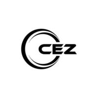 cez brev logotyp design i illustration. vektor logotyp, kalligrafi mönster för logotyp, affisch, inbjudan, etc.