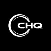chq brev logotyp design i illustration. vektor logotyp, kalligrafi mönster för logotyp, affisch, inbjudan, etc.