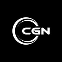 cgn brev logotyp design i illustration. vektor logotyp, kalligrafi mönster för logotyp, affisch, inbjudan, etc.