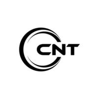 cnt brev logotyp design i illustration. vektor logotyp, kalligrafi mönster för logotyp, affisch, inbjudan, etc.