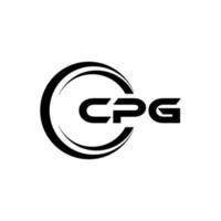 cpg Brief Logo Design im Illustration. Vektor Logo, Kalligraphie Designs zum Logo, Poster, Einladung, usw.