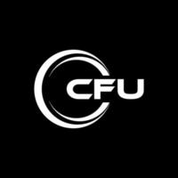 cfu brev logotyp design i illustration. vektor logotyp, kalligrafi mönster för logotyp, affisch, inbjudan, etc.