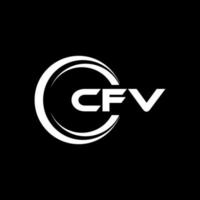 cfv Brief Logo Design im Illustration. Vektor Logo, Kalligraphie Designs zum Logo, Poster, Einladung, usw.