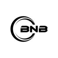 bnb-brief-logo-design in der illustration. Vektorlogo, Kalligrafie-Designs für Logo, Poster, Einladung usw. vektor