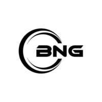 bng-Brief-Logo-Design in Abbildung. Vektorlogo, Kalligrafie-Designs für Logo, Poster, Einladung usw. vektor