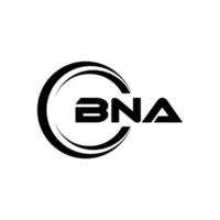 bna brev logotyp design i illustration. vektor logotyp, kalligrafi mönster för logotyp, affisch, inbjudan, etc.