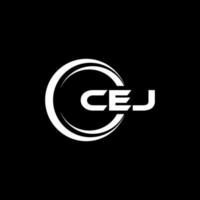 cej brev logotyp design i illustration. vektor logotyp, kalligrafi mönster för logotyp, affisch, inbjudan, etc.