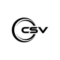 csv brev logotyp design i illustration. vektor logotyp, kalligrafi mönster för logotyp, affisch, inbjudan, etc.