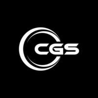 cgs brev logotyp design i illustration. vektor logotyp, kalligrafi mönster för logotyp, affisch, inbjudan, etc.