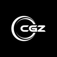 cgz brev logotyp design i illustration. vektor logotyp, kalligrafi mönster för logotyp, affisch, inbjudan, etc.
