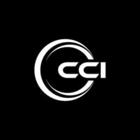 cci brev logotyp design i illustration. vektor logotyp, kalligrafi mönster för logotyp, affisch, inbjudan, etc.