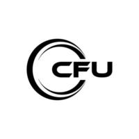 cfu Brief Logo Design im Illustration. Vektor Logo, Kalligraphie Designs zum Logo, Poster, Einladung, usw.