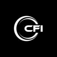 cfi brev logotyp design i illustration. vektor logotyp, kalligrafi mönster för logotyp, affisch, inbjudan, etc.