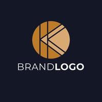 k Brief Logo Design. Luxus Marke Logo Logo vektor