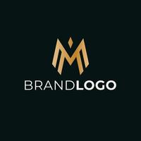 m Brief Logo Design. Luxus Marke Logo Logo vektor