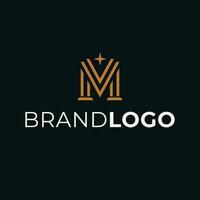 m Brief Logo Design. Luxus Marke Logo Logo vektor