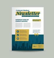 Business Newsletter Design und monatliches Journal Design vektor