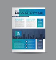 Business Newsletter Design und monatliches Journal Design vektor