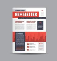 Business Newsletter Design und monatliches Journal Design vektor