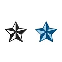 Star Logo Symbol Illustration bunt und Gliederung vektor