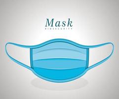 medicinsk blå mask vektor design