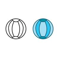 Kinder Ball Logo Symbol Illustration bunt und Gliederung vektor