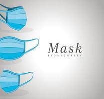 medicinsk blå masker vektor design