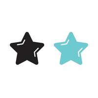 stjärna logotyp ikon illustration färgrik och översikt vektor