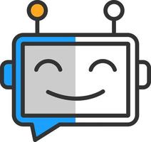 Chatbot-Vektor-Icon-Design vektor