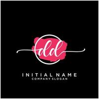 Initiale dd feminin Logo Sammlungen Vorlage. Handschrift Logo von Initiale Unterschrift, Hochzeit, Mode, Schmuck, Boutique, Blumen- und botanisch mit kreativ Vorlage zum irgendein Unternehmen oder Geschäft. vektor