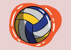 Hand gezeichnet Volleyball Ball Vektor Design. Karikatur Stil Volleyball Ball Symbol