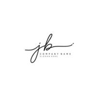 Initiale jb Handschrift von Unterschrift Logo vektor